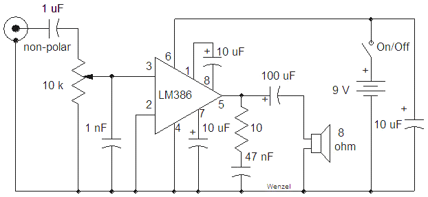 LM386 Amp circuit