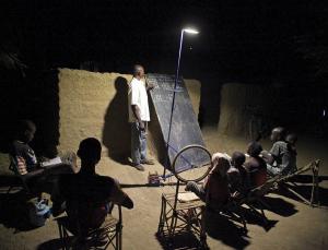 Solar energy lights the nights (Image: Habibou Kouyate/AFP/Getty)