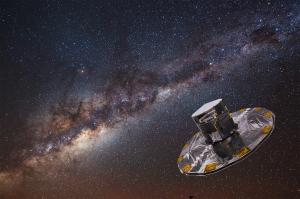 The Gaia space telescope is seeing the light - too much of it (Image: ESA/ATG medialab; background: ESO/S. Brunier)
